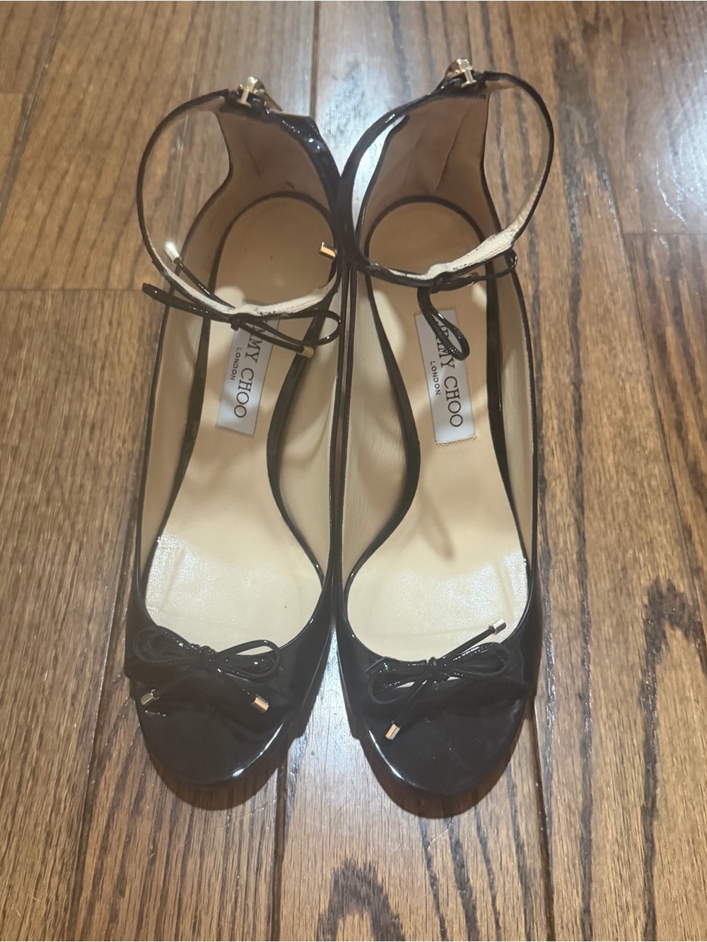 Jimmy Choo black patent heel- Size 10